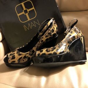 iman wedge sneakers